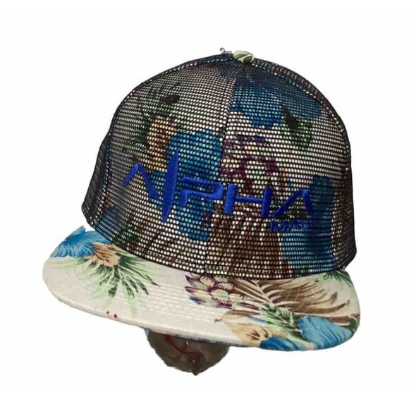 Alpha Maui Other - Alpha Maui Floral Trucker Hat Mesh Overlay Aloha New One Size Hawaii Resort Flat